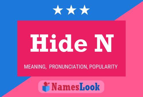 ملصق اسم Hide N