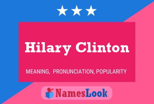 ملصق اسم Hilary Clinton