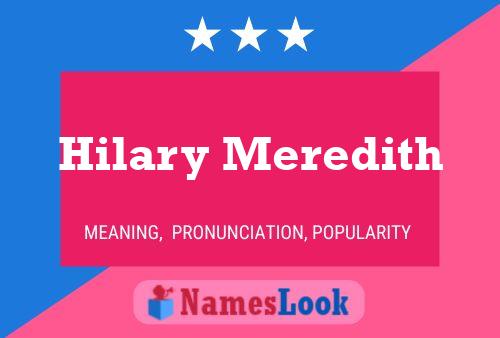 ملصق اسم Hilary Meredith