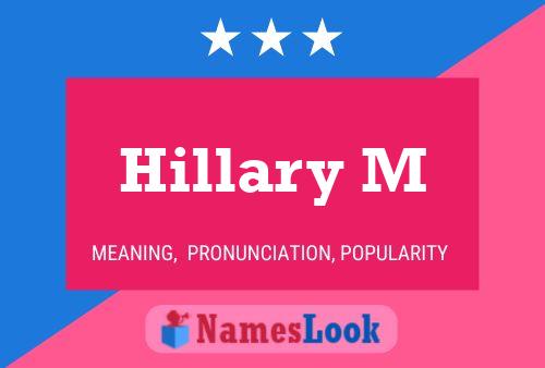 ملصق اسم Hillary M