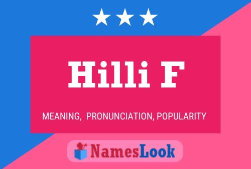 ملصق اسم Hilli F