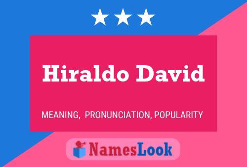 ملصق اسم Hiraldo David