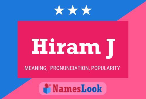 ملصق اسم Hiram J