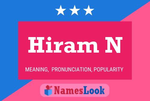 ملصق اسم Hiram N