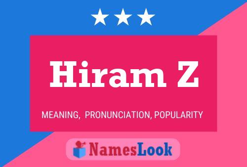 ملصق اسم Hiram Z