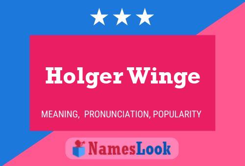 ملصق اسم Holger Winge