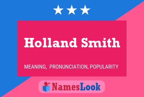 ملصق اسم Holland Smith