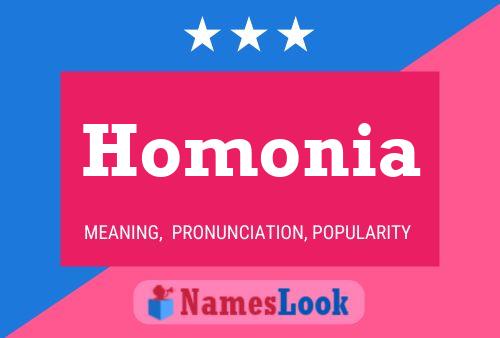 ملصق اسم Homonia