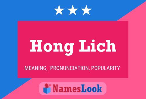 ملصق اسم Hong Lich