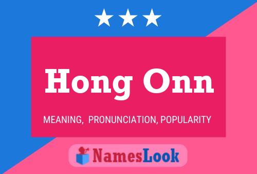 ملصق اسم Hong Onn