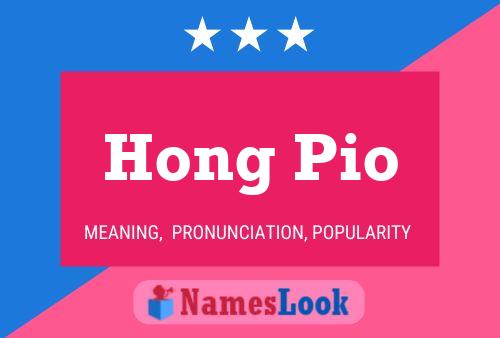 ملصق اسم Hong Pio