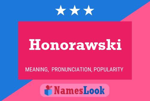 ملصق اسم Honorawski