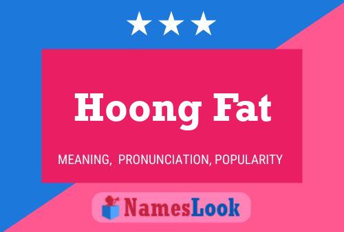 ملصق اسم Hoong Fat