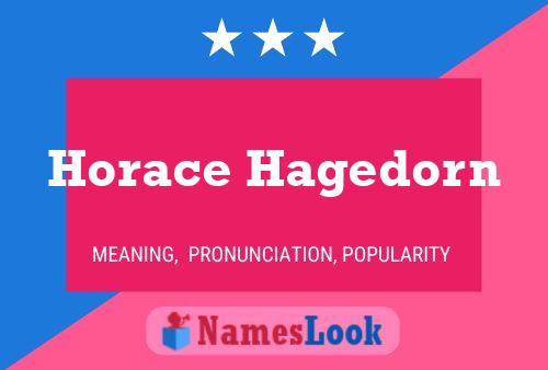 ملصق اسم Horace Hagedorn