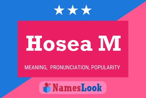 ملصق اسم Hosea M