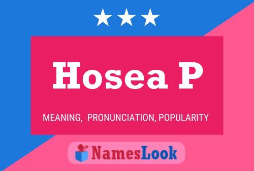 ملصق اسم Hosea P