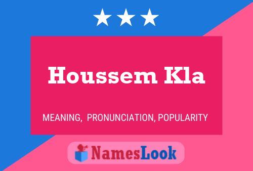 ملصق اسم Houssem Kla