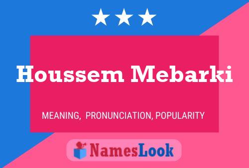 ملصق اسم Houssem Mebarki