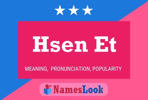 ملصق اسم Hsen Et