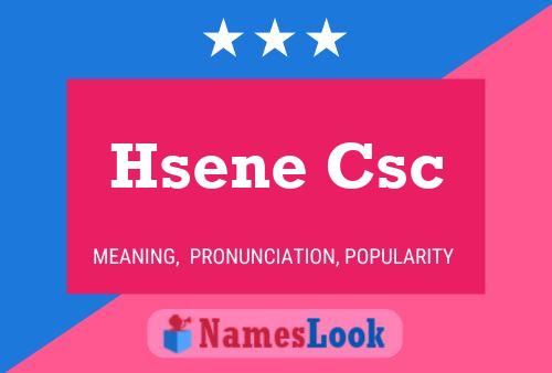 ملصق اسم Hsene Csc