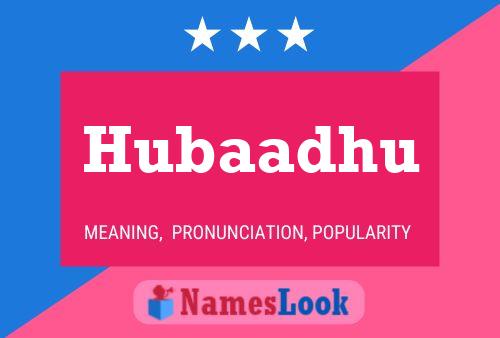 ملصق اسم Hubaadhu