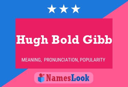 ملصق اسم Hugh Bold Gibb