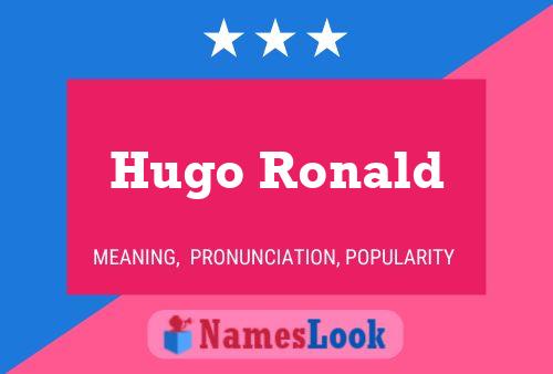 ملصق اسم Hugo Ronald