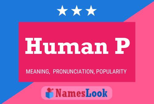 ملصق اسم Human P