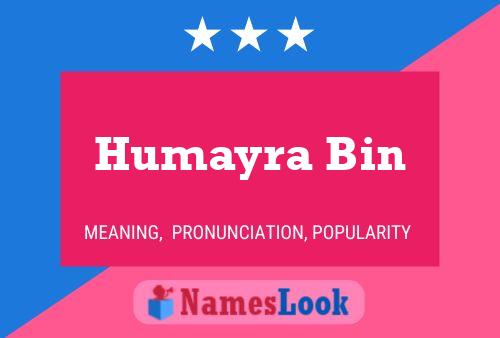 ملصق اسم Humayra Bin