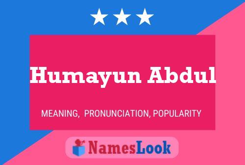 ملصق اسم Humayun Abdul