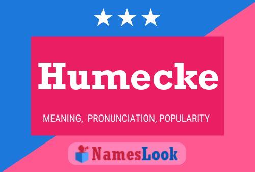 ملصق اسم Humecke