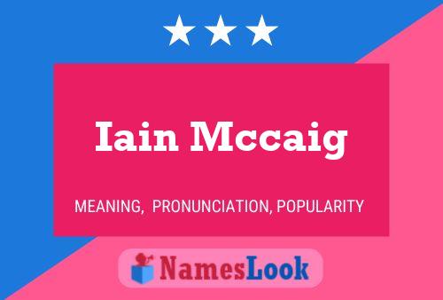 ملصق اسم Iain Mccaig