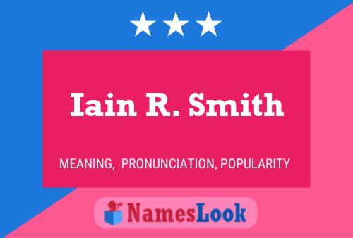 ملصق اسم Iain R. Smith