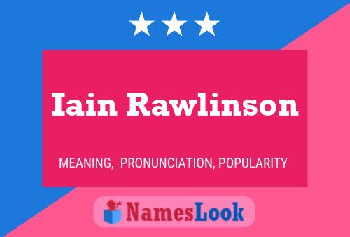 ملصق اسم Iain Rawlinson