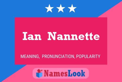 ملصق اسم Ian  Nannette