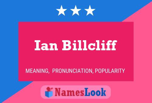 ملصق اسم Ian Billcliff