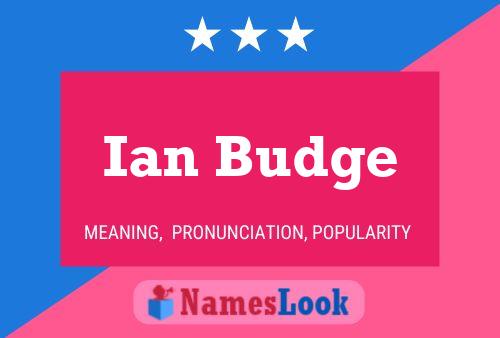 ملصق اسم Ian Budge