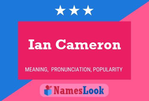 ملصق اسم Ian Cameron