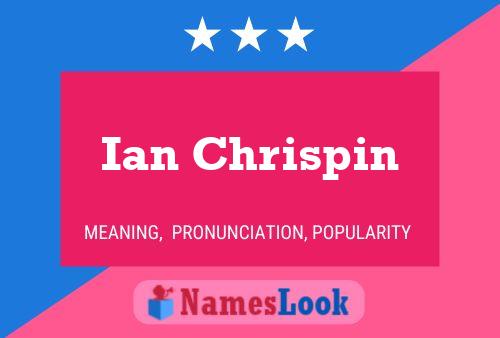 ملصق اسم Ian Chrispin