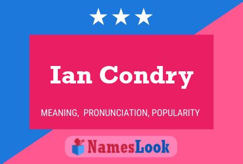 ملصق اسم Ian Condry