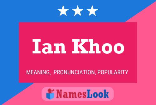 ملصق اسم Ian Khoo