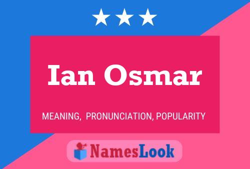 ملصق اسم Ian Osmar