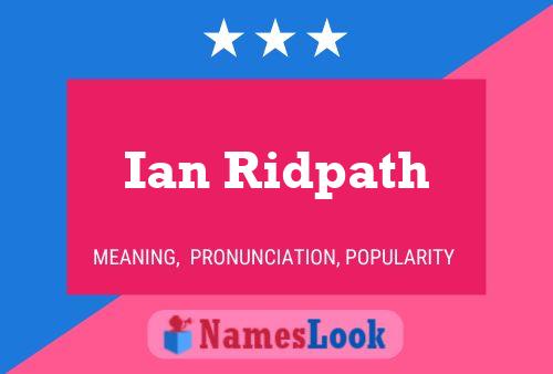 ملصق اسم Ian Ridpath