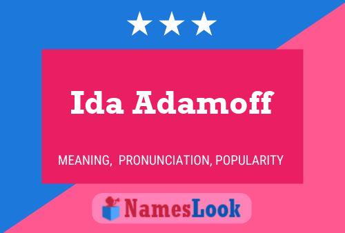 ملصق اسم Ida Adamoff