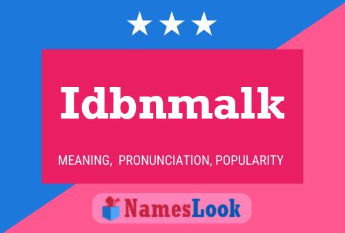 ملصق اسم Idbnmalk