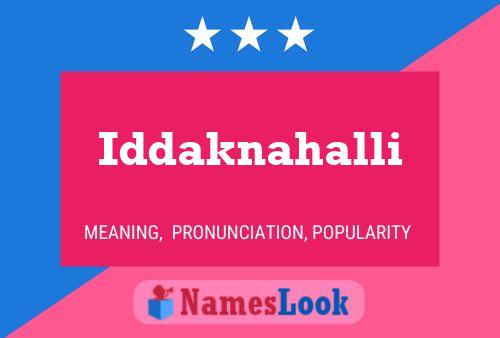 ملصق اسم Iddaknahalli