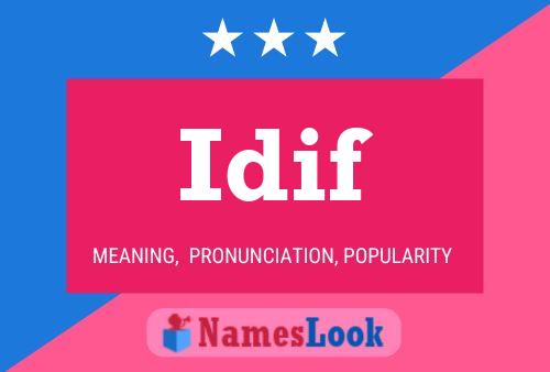 ملصق اسم Idif