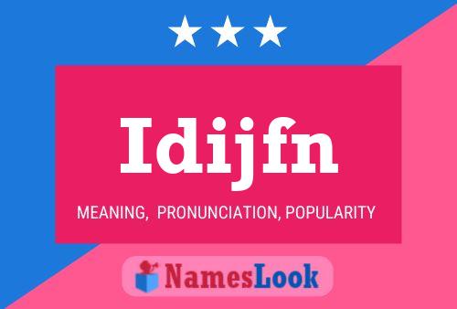 ملصق اسم Idijfn