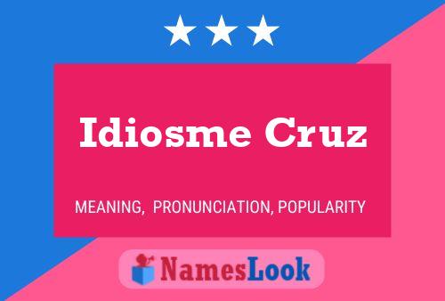 ملصق اسم Idiosme Cruz