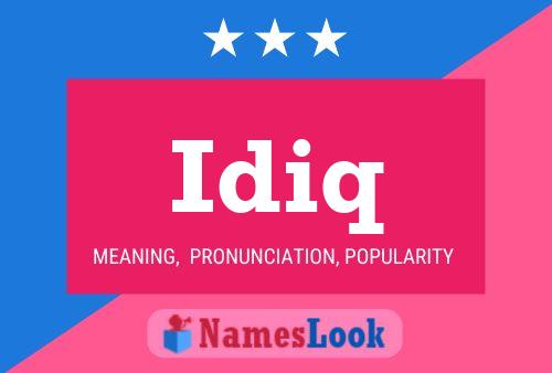 ملصق اسم Idiq